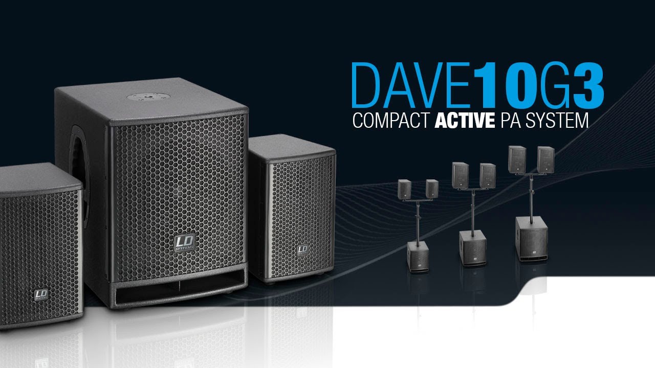 LD Systems DAVE 10 G3 Compact 10" active PA System LD Systems DAVE 10 G3 Compact 10" active PA System