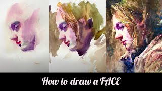 How to Draw a Face / Shorts Version #shorts