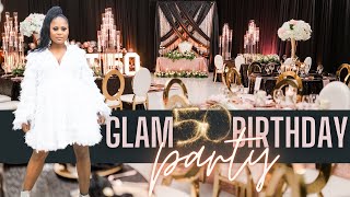 OVER THE TOP GLAM 50th BIRTHDAY PARTY| DIY BACKDROP| LIVING LUXURIOUSLY FOR LESS| EVENT PLANNING