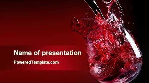 Fantastic Red Wine PowerPoint Template by PoweredTemplate.com