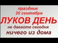 20 сентября праздник Луков день. Главные правила и запреты.