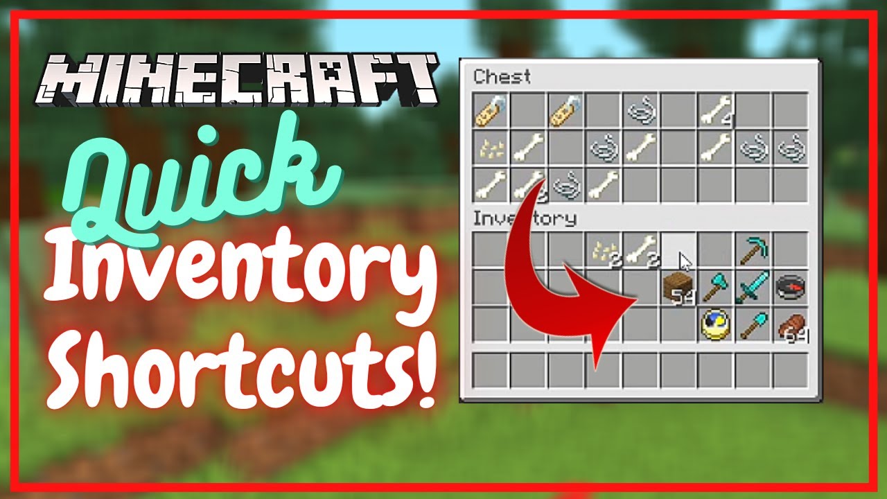 Minecraft Shortcuts For Your Inventory Youtube
