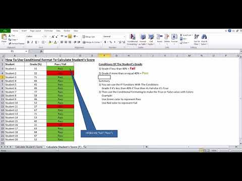 How To Calculate Student's Score Using Conditional Formatting