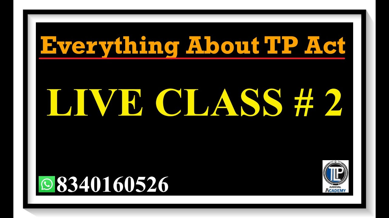 TP Act LIVE CLASS # 2 - YouTube
