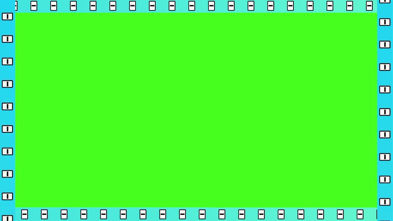 Blue Border line Green Screen Scrolling