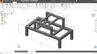 Autodesk Inventor Tutorial How to make steel Frame