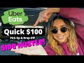 Uber Eats Driver Ride Along | Quick $100 Side Hustle With Your Car