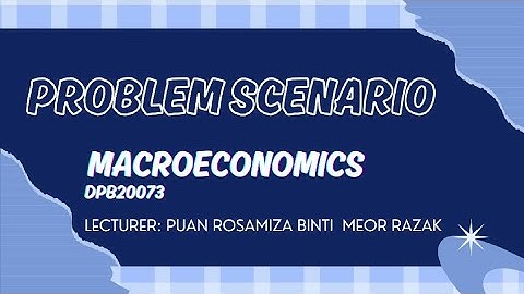 Problem Scenario (Macroeconomics DPB20073) 