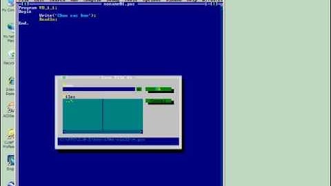 Bài 1: Giới thiệu ngôn ngữ lập trình pascal