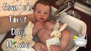 Baby Esmae’s First Day Home From The Hospital Vlog  Full Body Silicone Roleplay| Emilyxreborns