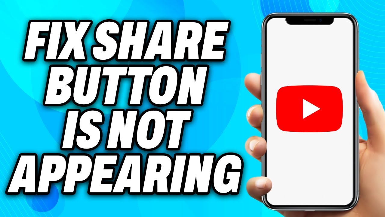 How Fix Share Button is not Appearing on YouTube App - Easy Fix - YouTube