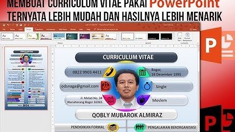 Cara Membuat CV Keren Menarik dengan PowerPoint