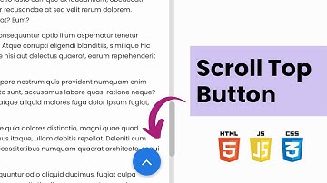Dynamic Smooth Scroll Top Button using HTML, CSS & JavaScript