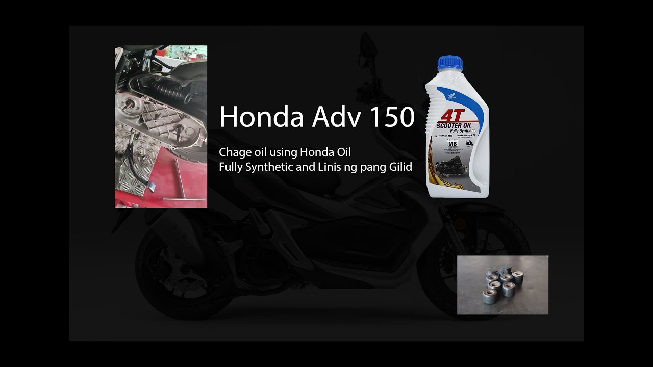 Honda Adv 150, Chage oil using Honda Oil Fully Synthetic and Linis ng