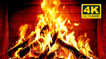 🔥 Cozy Fireplace 4K (12 HOURS). Fireplace with Crackling Fire Sounds. Crackling Fireplace 4K