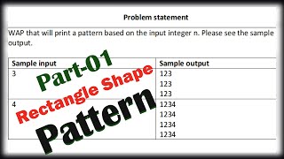 Part -01 : Rectangle Shape Question Solve | Pattern (SPL - C programming) | Coding Bangla