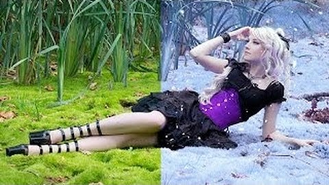 Create Winter Portrait with Snow Effect - Photoshop Tutorial | Dark light Winter Photo Eff
