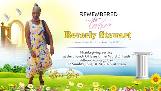 Celebrating the life of Beverly Stewart "Miss Bev"
