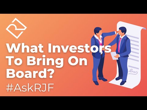 RJF   Be careful about which investor you bring on board