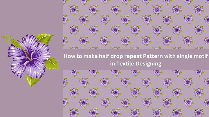 How to make half drop repeat Pattern in Textile Designing (method 1) | Photoshop classes