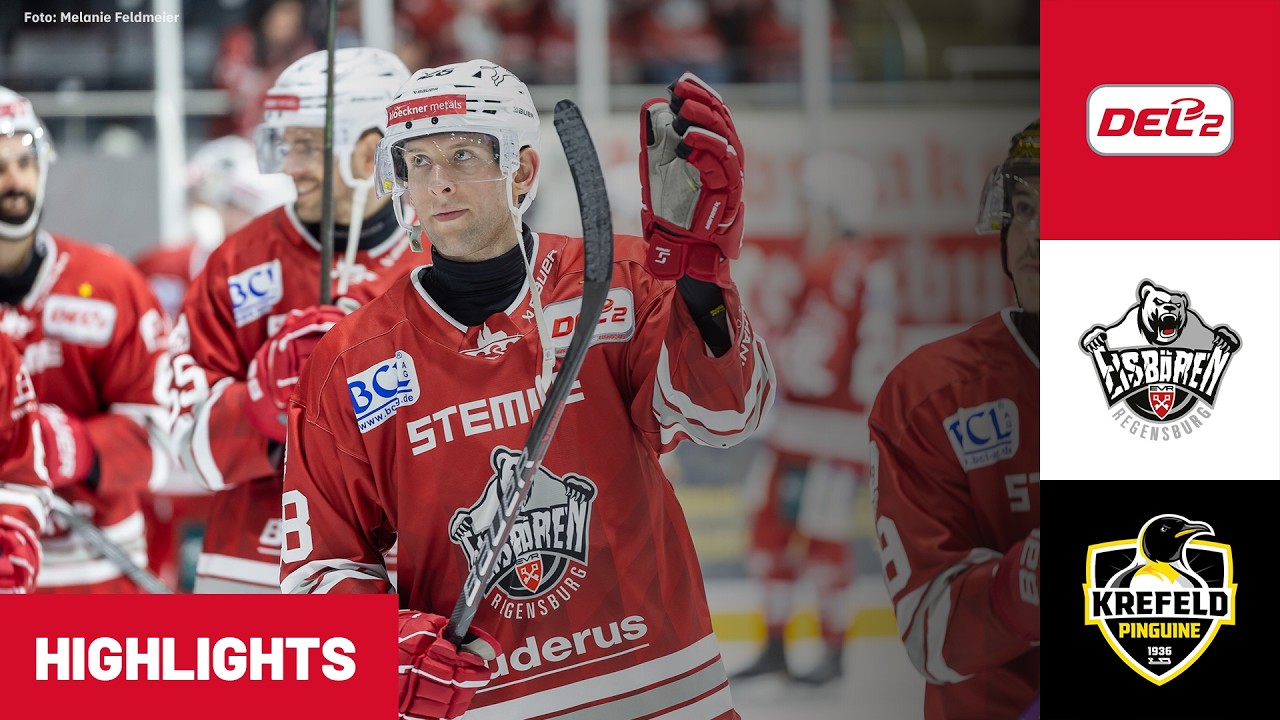 DEL2: Eisbären Regensburg vs Krefeld Pinguine | Highlights