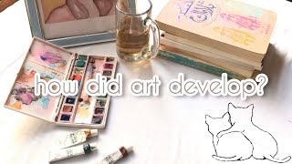 تحدي 50يوم رسم باستمرار|| how did art develop??