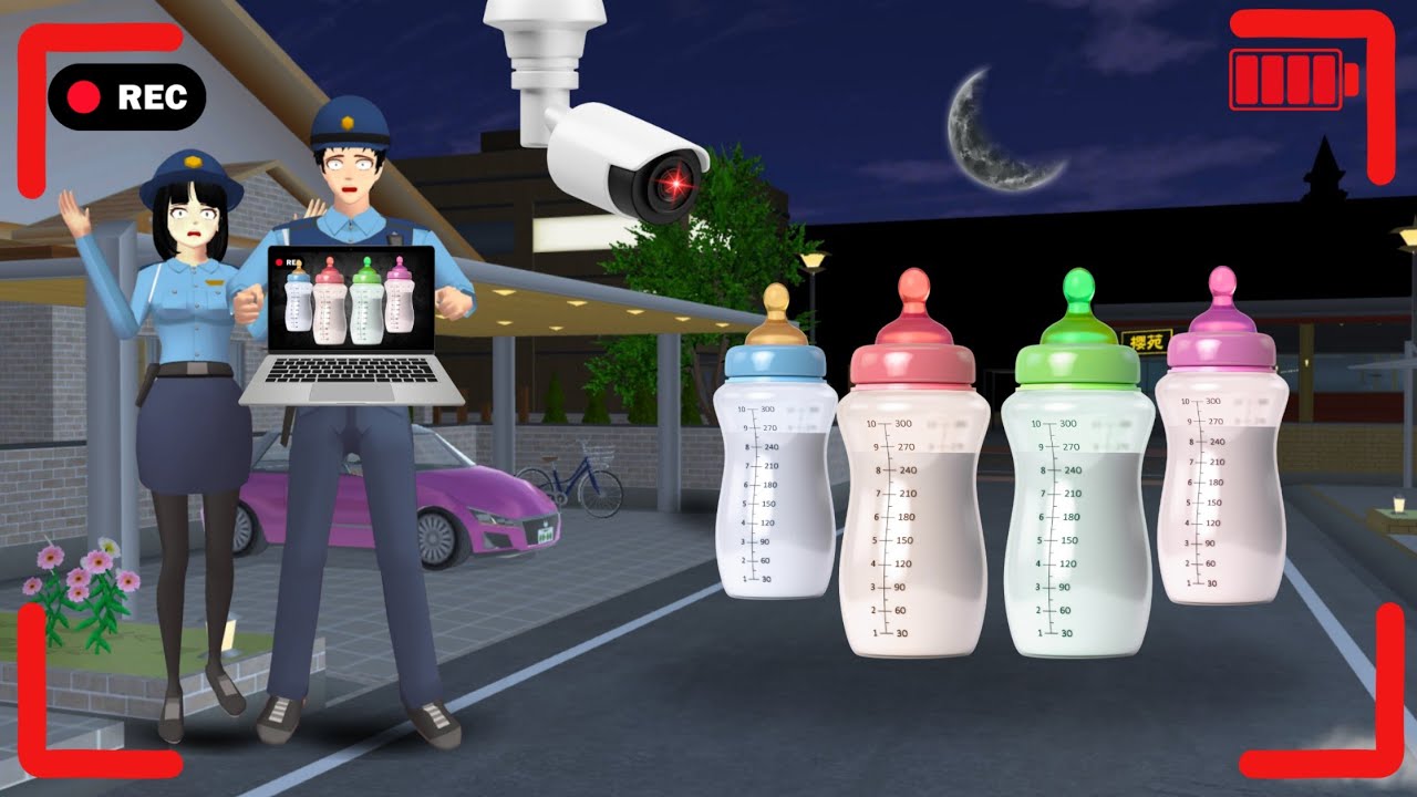 YUTA MIO PANIK CCTV MEREKAM ANOMALI BOTOL SUSU DI DEPAN RUMAH | SAKURA SCHOOL SIMULATOR