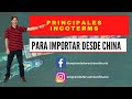 Importar de china | Principales incoterms para importar de china | Como importar de China