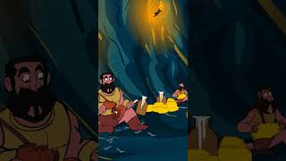 Ulysses men find the cave of the Cyclops