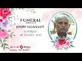 JOSEPH VALAVANATT | FUNERAL SERVICE LIVE STREAMING | 28-10-2021