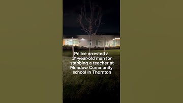 Teacher stabbed outside school