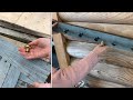 making a “rustic” COAT RACK with cabinet knobs