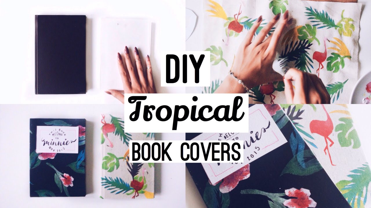 diy fabric book covers with free stencil templates