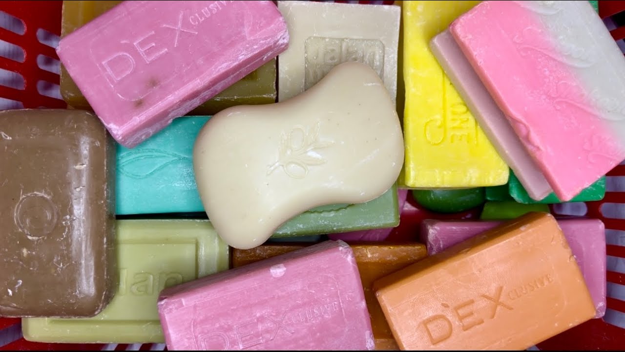 ASMR 🔪Cutting dry soap 🧼Резка больших брусков сухого мыла🔪🧡🩷💚🤍🤎