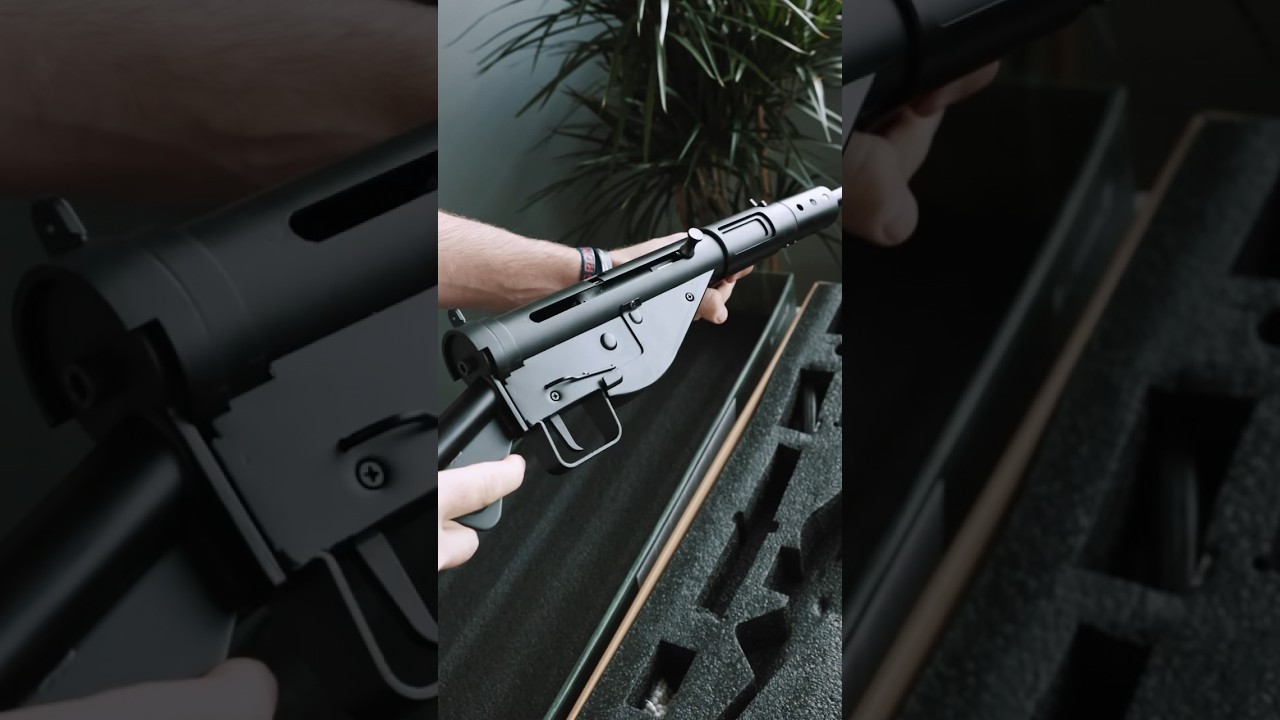 STEN MK2 Full Steel AEG Submachine Gun Replica - Black [AGM