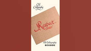How To Write Calligraphy Handwriting ❤ Respect 🙂 #shorts #shortsfeed #calligraphy #handwriting #fyp