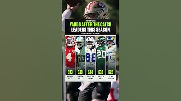 Yards After Catch Leaders This Season #nfl #football