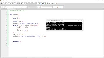 Mask Password or Hide Password in C Programming - Practical Demo