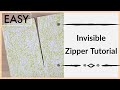 How To Put In An Invisible Zipper|| Easy tutorial