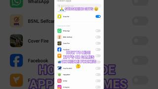 how to hide app's or game's on redmi phone's 🤔 #redmi #xiomi #smartphone #popular #mythology #views