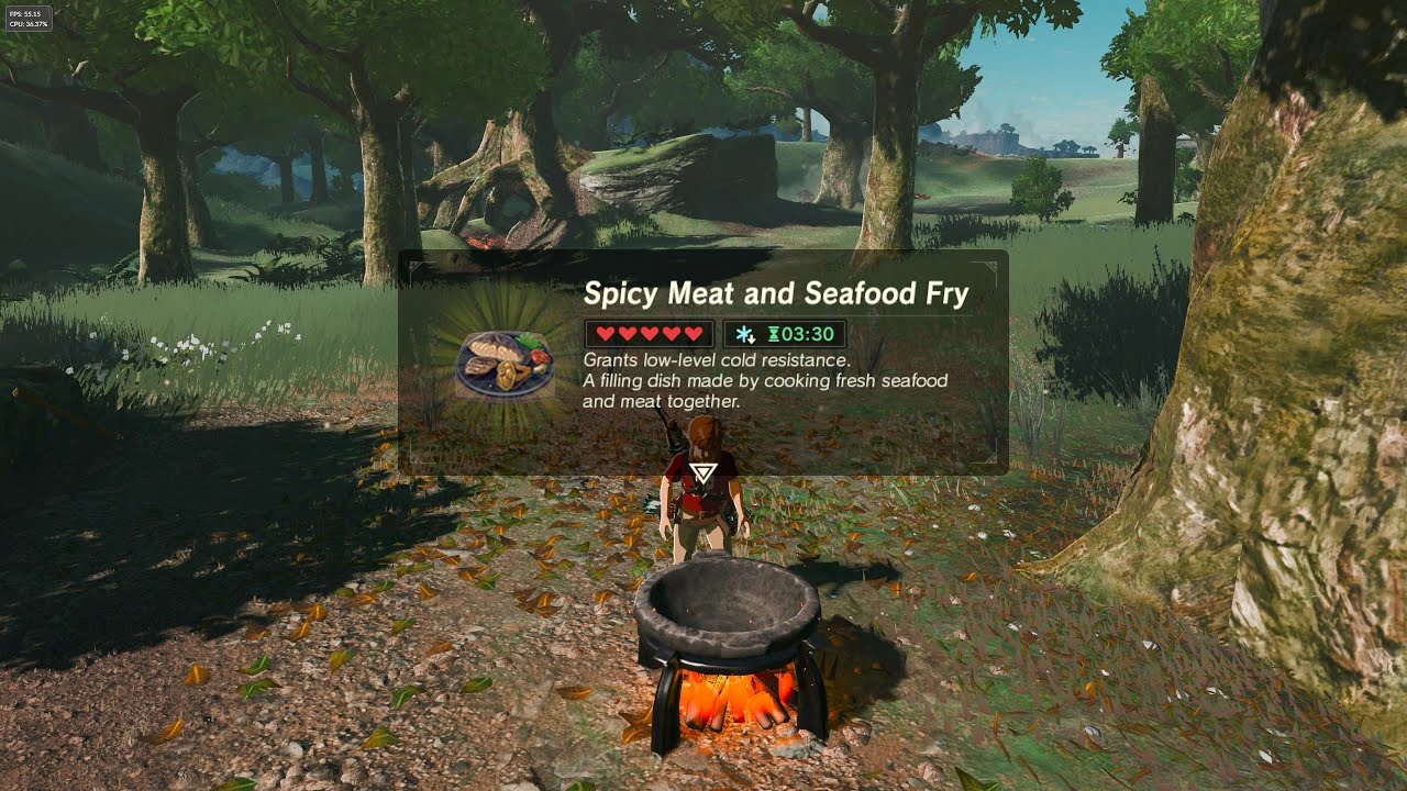 Breath of the wild spicy meat and seafood