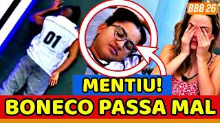 ⚠️‼️BBB26 URGENTE! BONECO PASSA MAL e É LEVADO AS PRESSAS PARA ATENDIMENTO e SUSPENDE PROVA