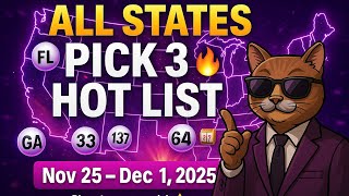 All States Us Pick 3 Master Predictions Nov 25 Dec 1, 2025 Msfloridahotpicks