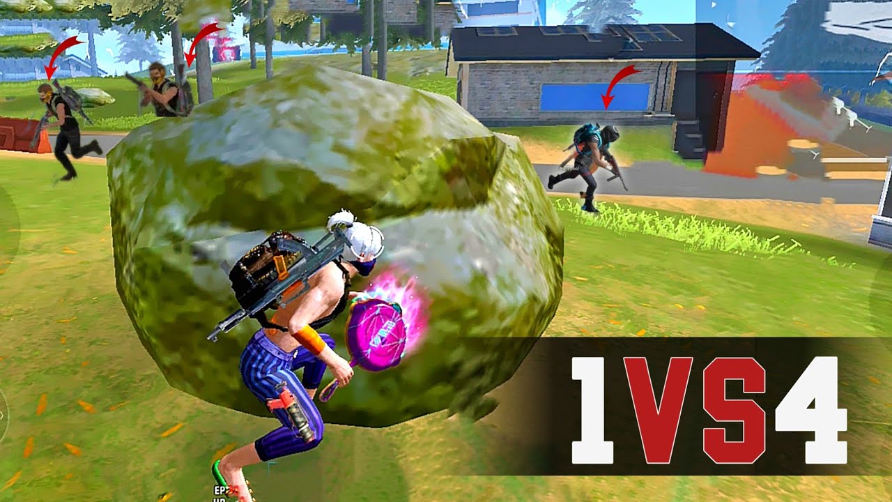 Chunnu Player 1vs4 gameplay Br Ranked #freefire - YouTube