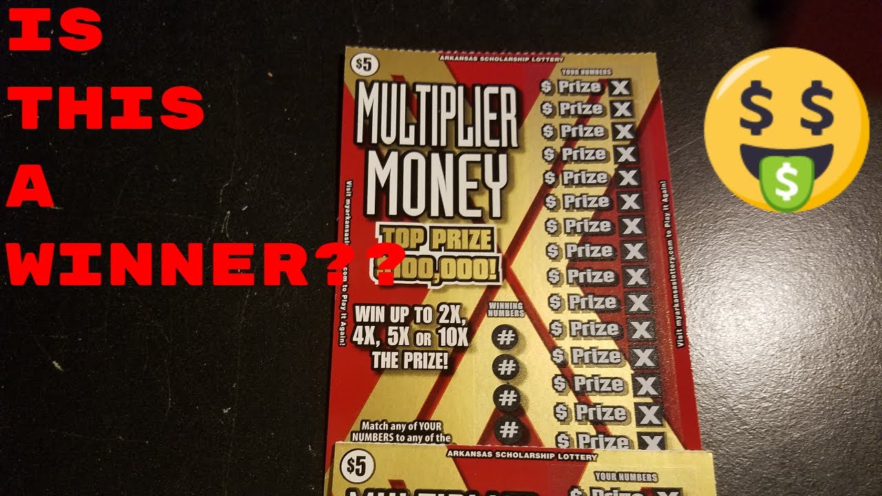 5 MULTIPLIER MONEY TOP PRIZE 100,000 SCRATCH OFF TICKETSARKANSAS