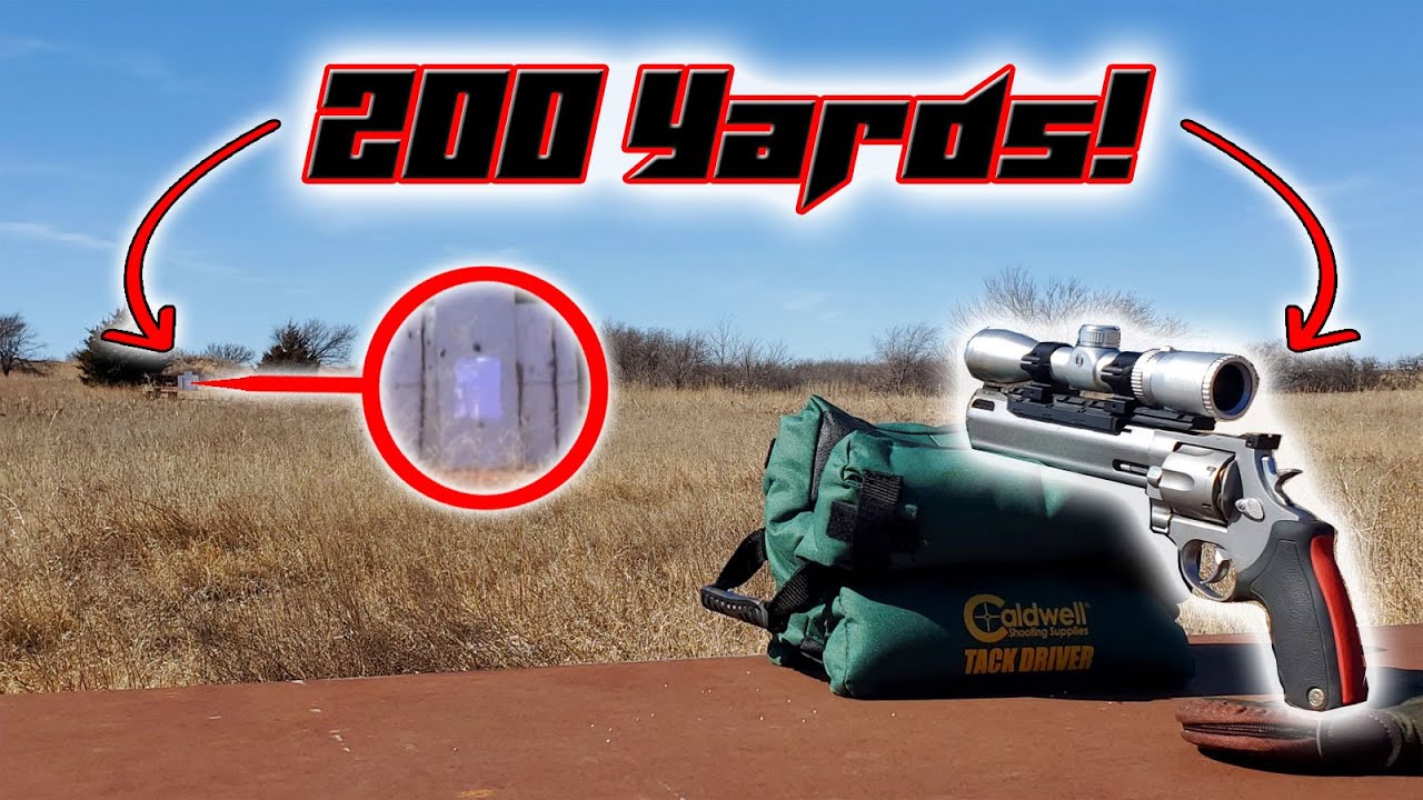 Taurus Raging Bull 44 Mag Revolver at 200 Yards!