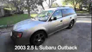 Flowmaster 50 Series on a 2003 Subaru Outback Before/After