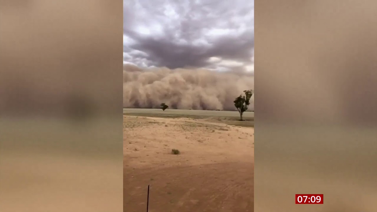 Weather Events 2020 - Hail & dust clouds (Australia) - BBC - 20th January 2020