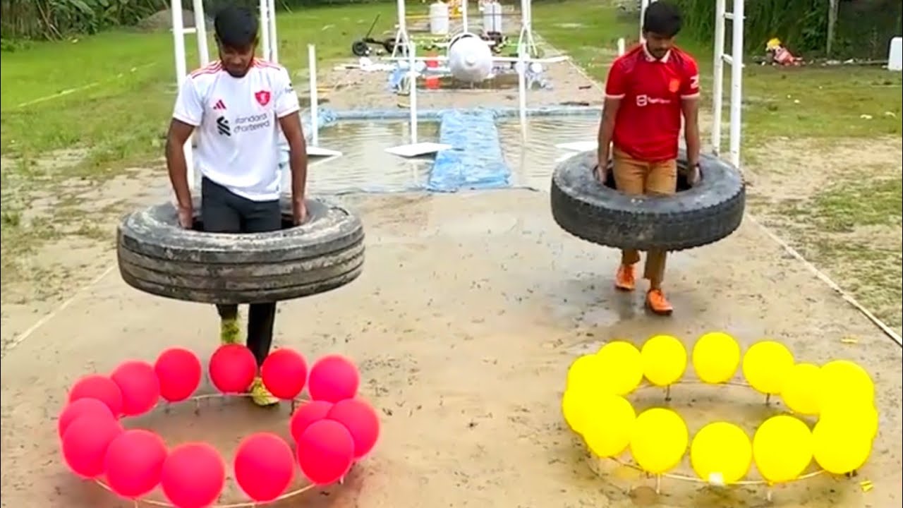 Who will win the most prizes by popping the balloons by beating the toy drum | SS food challenge 