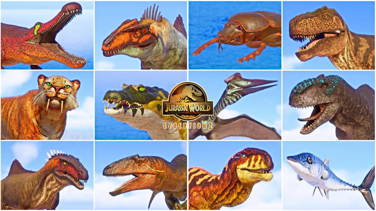 All 64 Modded Dinosaurs, Reptiles and Prehistoric Creatures In Jurassic World Evolution 2